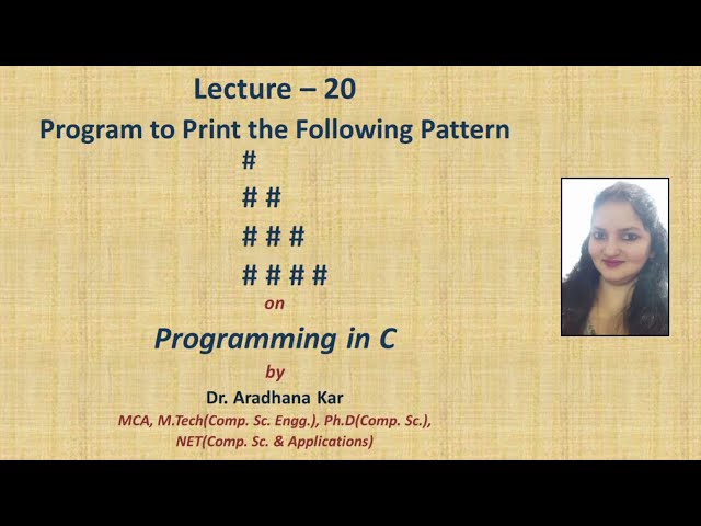 Program to Print a Pattern When Number of Rows is Taken as Input from the Keyboard