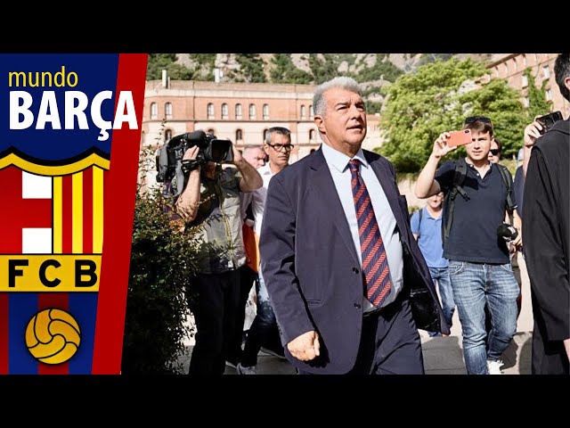 LAPORTA pone el broche de oro a la MARXA CULER en Montserrat: Así ha llegado el presidente del BARÇA