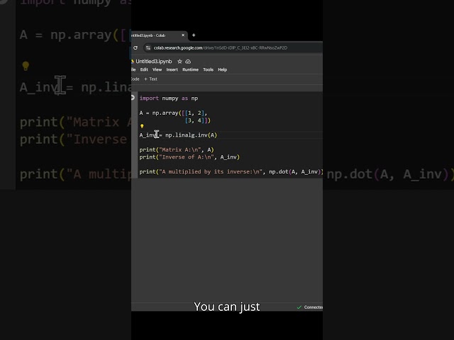 How to inverse a Matrix in Python