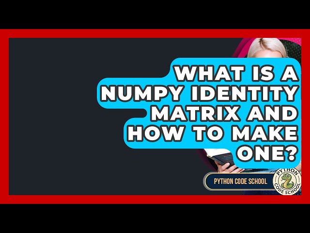 What Is A NumPy Identity Matrix And How To Make One? - Python Code School