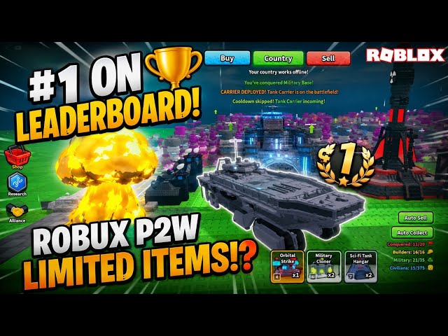 EVERY P2W Limiteds Tested! (#1 Leaderboard) | Roblox Mini War 