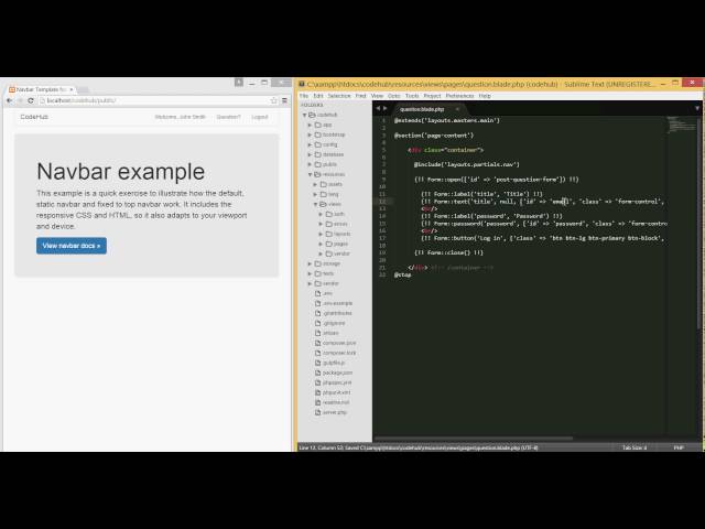 PHP/Laravel - Building a forum like website from scratch (tut 8)