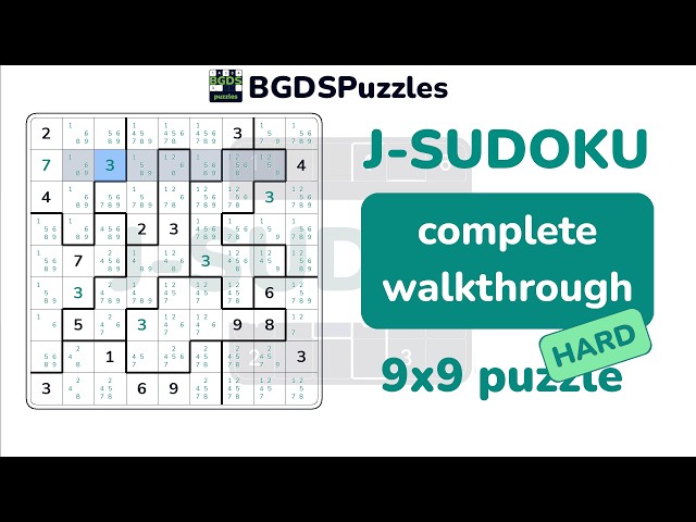 Jigsaw Sudoku 9x9 Complete Walkthrough | Hard Puzzle Solved Step by Step