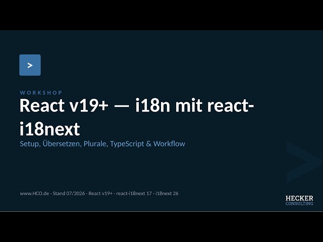 React v19 - i18n mit react-i18next