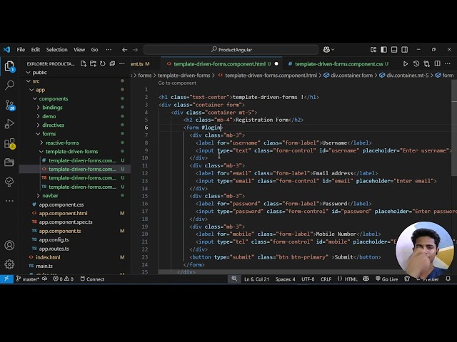 Angular Project -  form - Template-Driven Forms day9