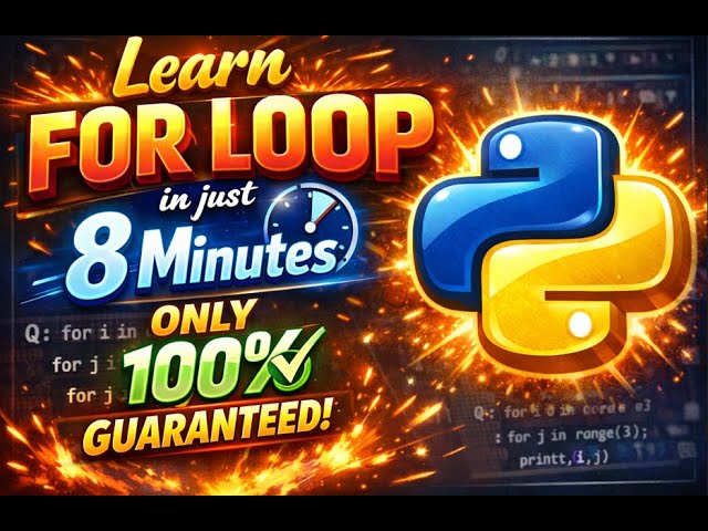 Learn Python For Loop in Just 8 Minutes | 100% Guaranteed 🔥⁨@COMPUTEREXCELSOLUTION⁩ #python