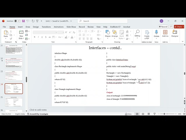 Mrs. V.Leela AP/IT  Java Interface