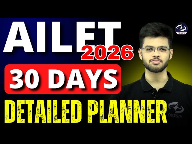 AILET 2026 30 Days Preparation | AILET 2026 Detailed Strategy | Abhyuday Pandey