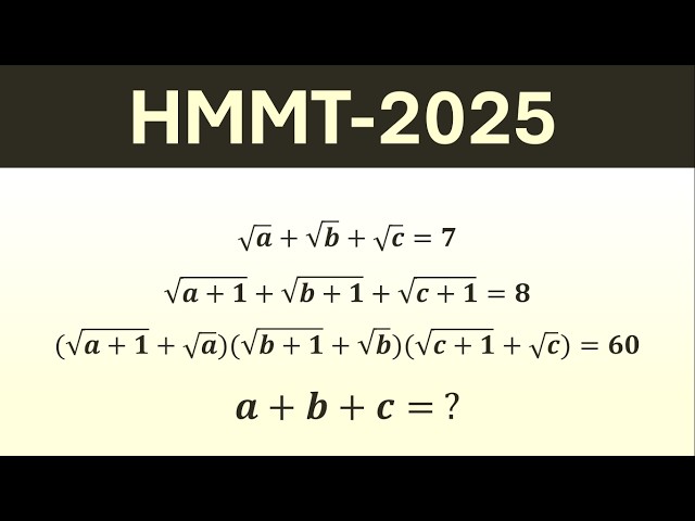 Harvard MIT Math Tournament 2025 | Ultra Easy Method