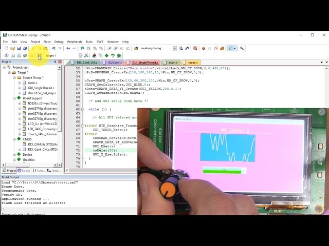 Tutorial Cortex M7 STM32F7 Discovery ADC and LCD
