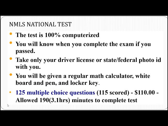 NMLS Exam Prep Crash Course
