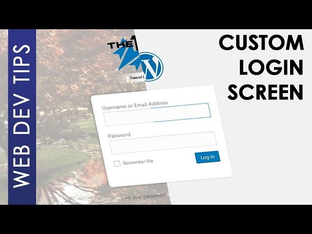 Customize WordPress Login Screen Without Plugins using Custom Code