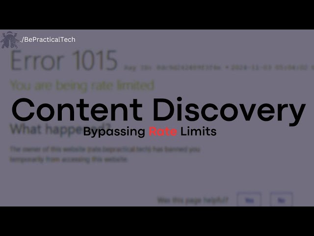 The Secret to Content Discovery: Bypassing Rate Limits Like a Pro! | 2024