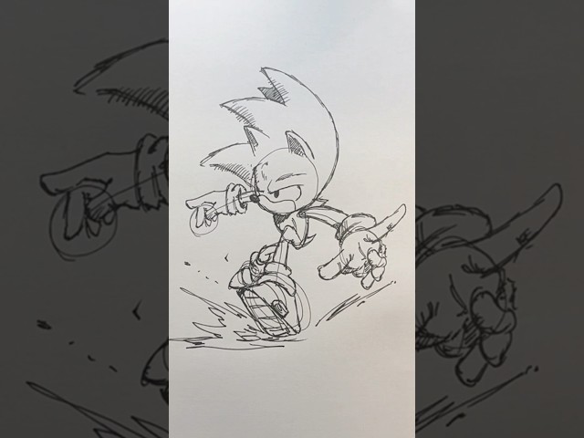 Speed ​​Hedgehog | Sonic Speed  Drawing 🙂‍↔️#shorts #anime #drawing #sonic