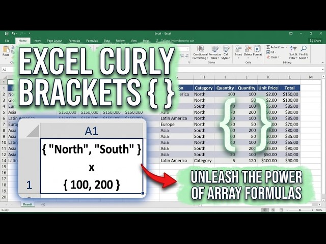 The Curly Bracket Secret for Faster Work In Excel