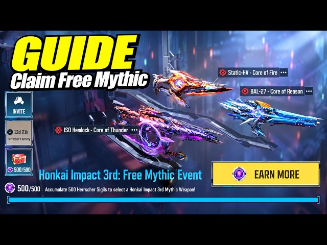 How to Unlock Free Mythic Weapon: Honkai Gleaming Front x COD Mobile