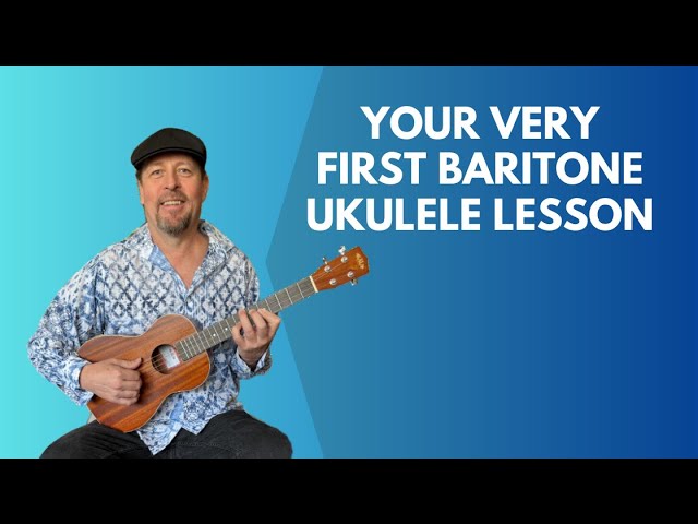 BEGINNER BARITONE UKULELE Lesson #1 w/TABS!