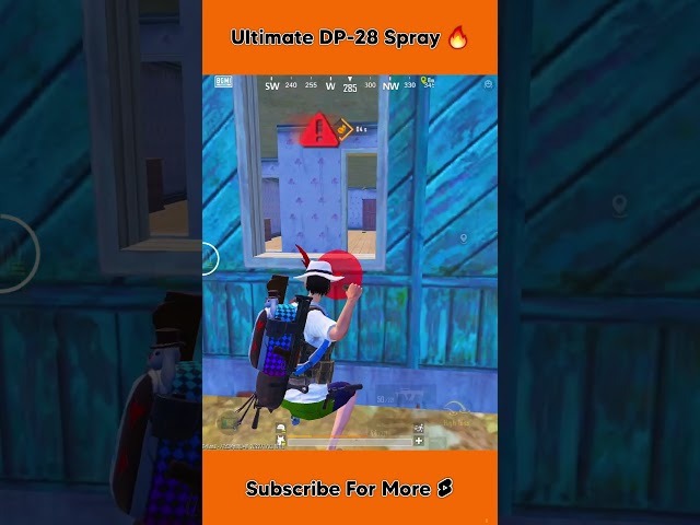 Ultimate DP-28 Spray 🔥| Intense Fight Gameplay | #shorts #pubg #bgmi