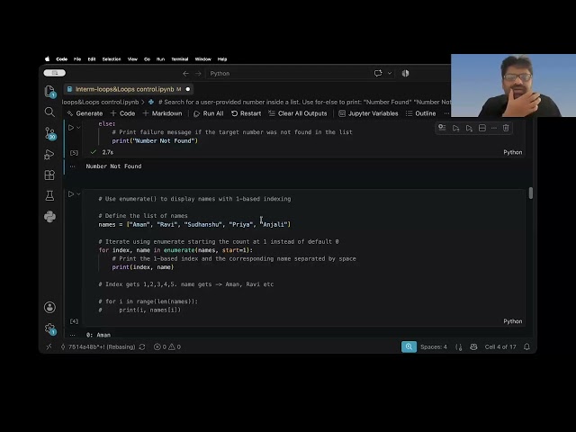 Inetrmediete level for loop & Control using break&continue