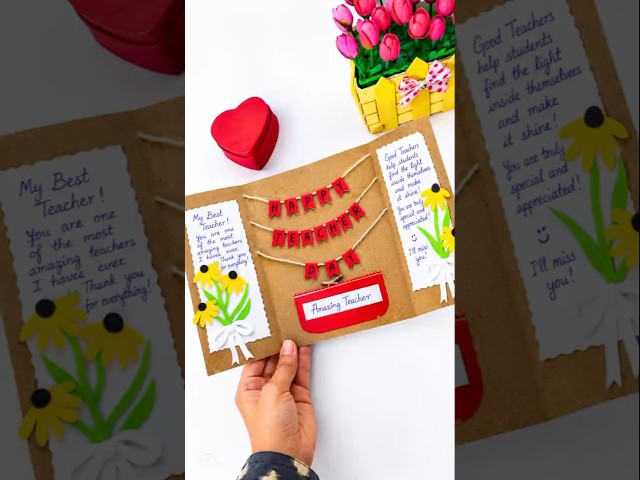 Day 8: Teacher’s Day Special Card and Gift Ideas✨❤️#shorts#viral#diy#teachersday#gift#cards#trending