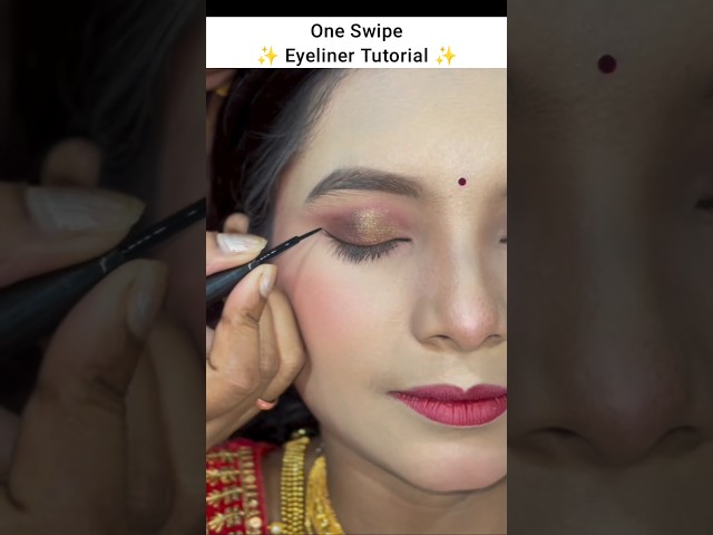 By- namita_kalita_001 | eyeliner tutorial step by step #shorts #eyeliner #eyemakeup #bride #bridal