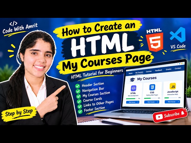 HTML Website Project | Step-by-Step Coding Tutorial for Beginners