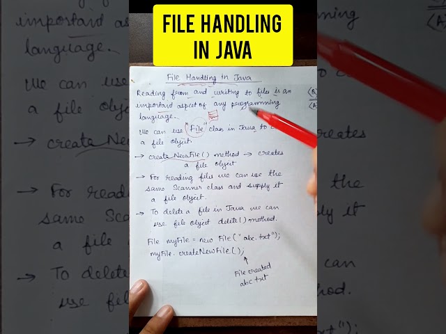 File Handling in Java #java #javaclass #javascript