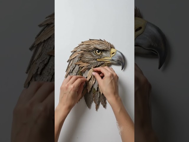 🦅 This Eagle Is Made Entirely From Tiny Pieces of Wood! 🤯 | AI Art