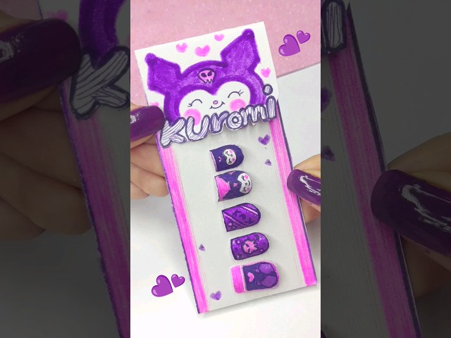 diy fake nails with paper - how to make paper nails - fati craft world