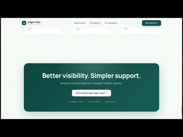 Cogni-Care – Cognitive Care & Memory Assistance | SIH 2026 | PS 26003