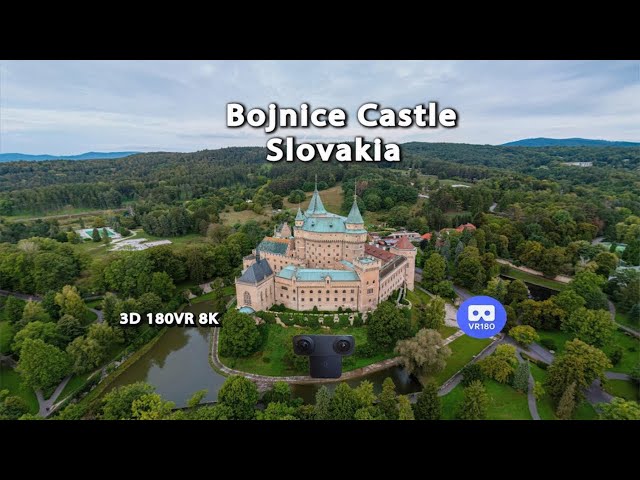 Bojnice Castle in Slovakia. 3D 8K Immersive 180VR video.