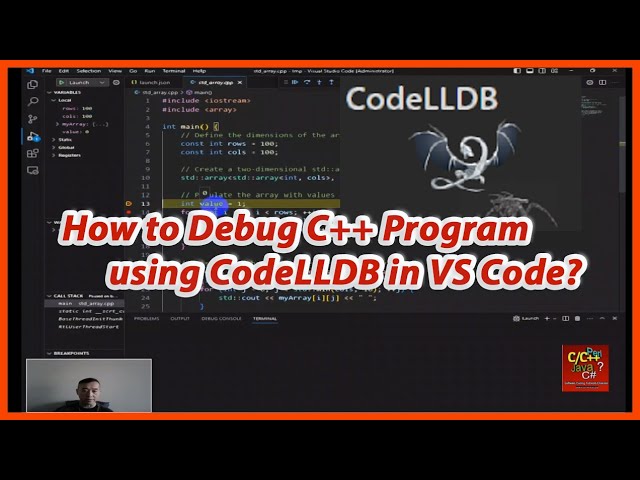 How to install CodeLLDB and Debug C++ Program within VS Code | Software Coding Tutorials Channel
