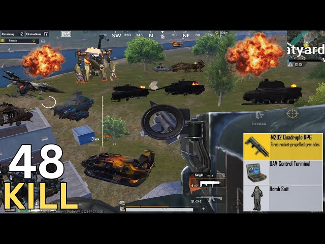 OMG 🤯 Total Destruction With M202 Destroy Jet, Tank, Robot, Hovercraft 💥 || PUBG MOBILE PAYLOAD ||