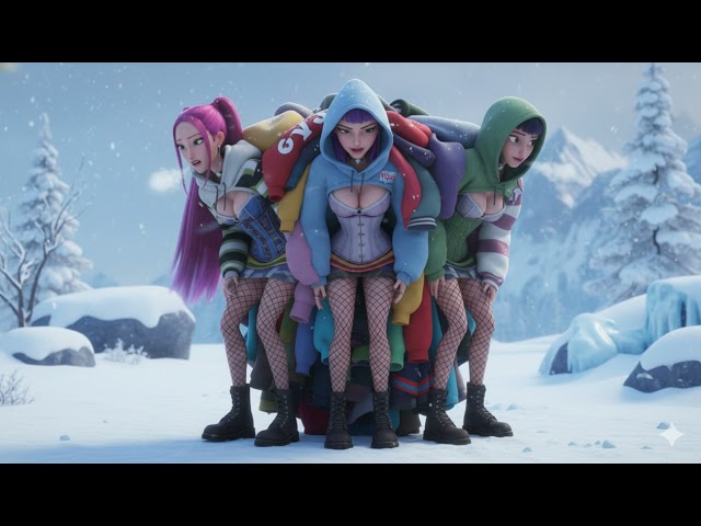 KPop Demon Hunters 2 Huntrix layer every hoodie they can find on top of one another, transforming in