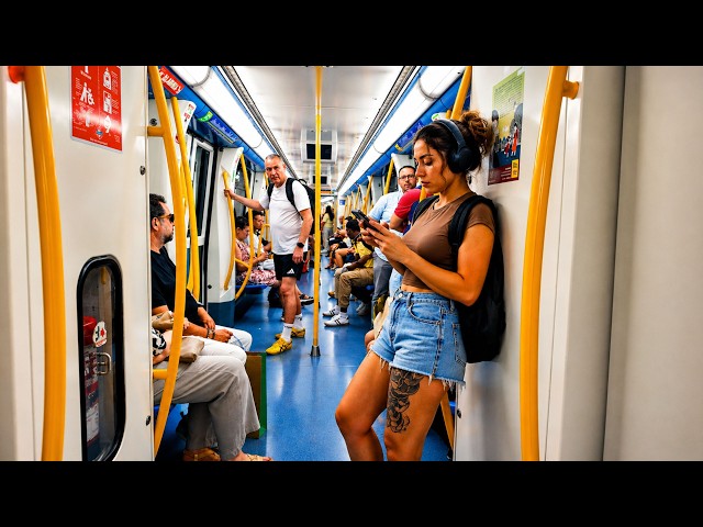 Ride the Metro in Madrid, Spain 🇪🇸 Subway Train Ambience | Gran Vía, Sol, Chueca