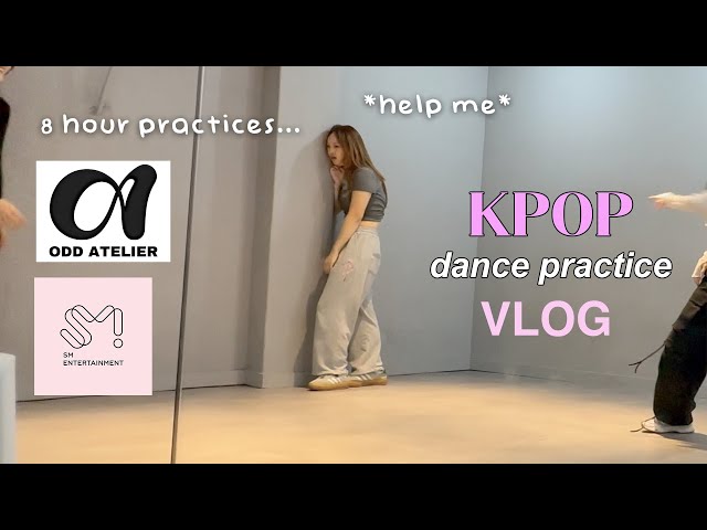 KPOP dance practice VLOG | 8 hour practices... | kpop dance team