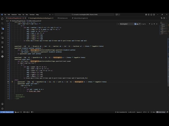 To mock a mockingbird in Idris2 - part 20