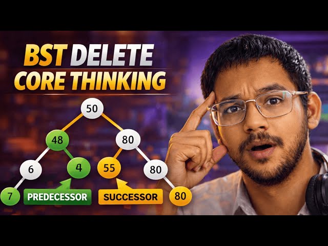 BST Delete Interview Trick | Successor vs Predecessor (Top 1%Mindset) | Layer 7.2