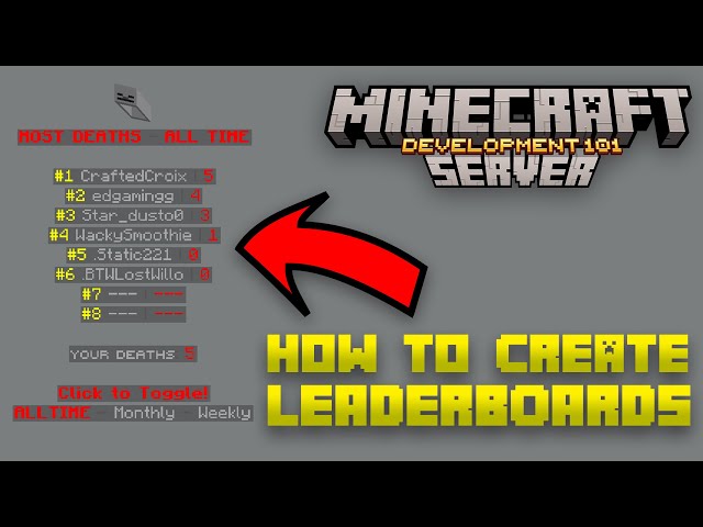 How to add LEADERBOARDS to your Minecraft Server! Simple and Easy!