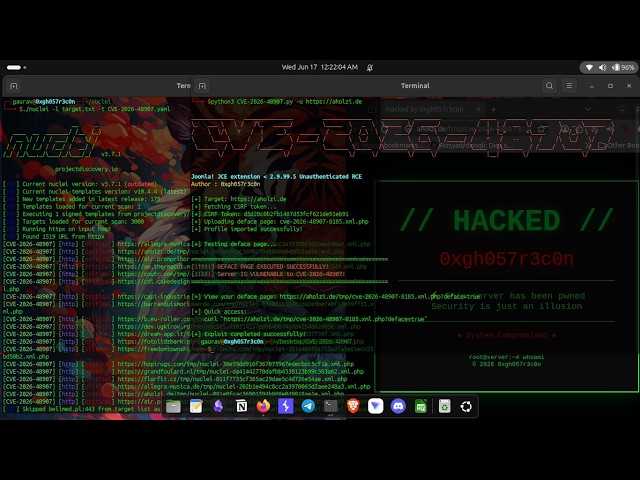 CVE-2026-48907 - Joomla! JCE extension  2.9.99.5 - unauthenticated Remote Code Execution