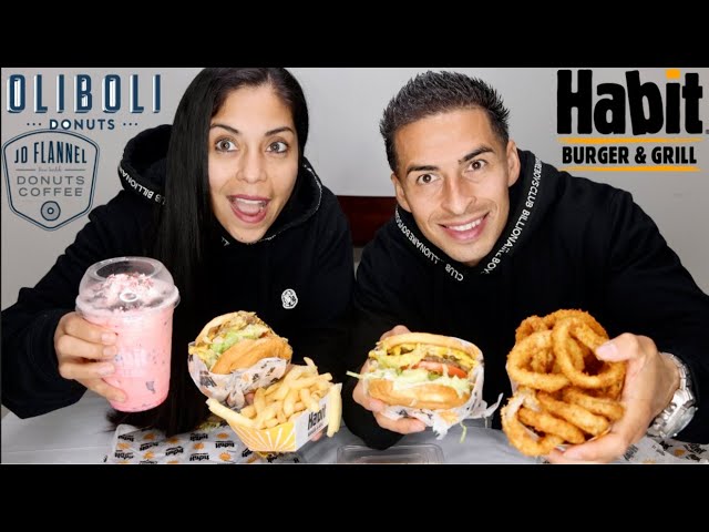 Epic Cheat Day | EATING The Habit Burger & Grill | MUKBANG of The Best Donut Shops in Orange County