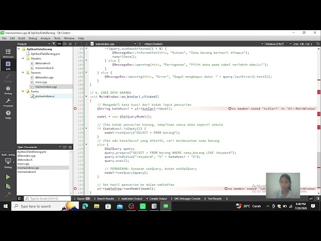 Membuat Form sederhana menggunakan Database (DB Browser SQLite) dan QT Creator