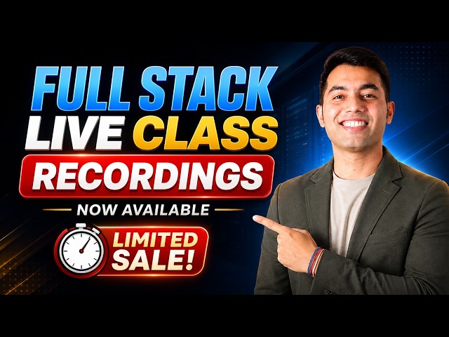 My 1st Live Full Stack Bootcamp Recordings SALE 🔥 ₹2,999 Only for 2 Days | Source Code + Certificate