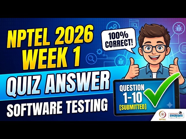 NPTEL Software Testing Week 1 Assignment Answers 2026 🎯 | SWAYAM July 2026 | 100% Correct!