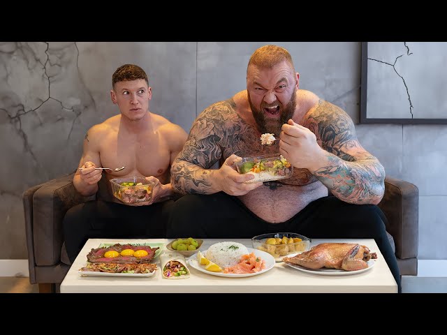 I ate Hafthor Bjornsson’s 10,000 Calorie Strongman Diet (World’s Strongest Man)