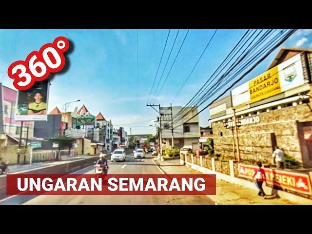Suasana jalan protokol kota ungaran kab semarang | Video 360 Derajat