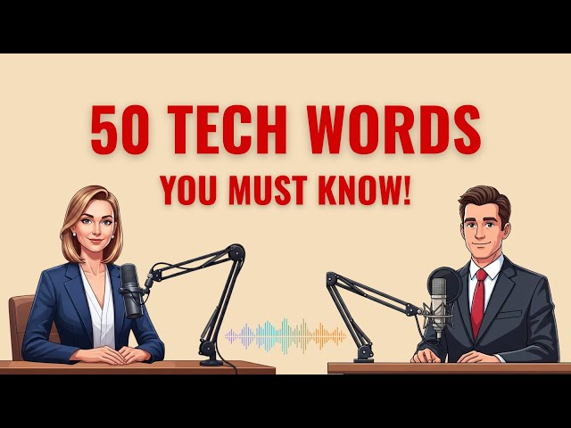 50 Essential Technology Words in English 🔥 Tech Vocabulary for Beginners