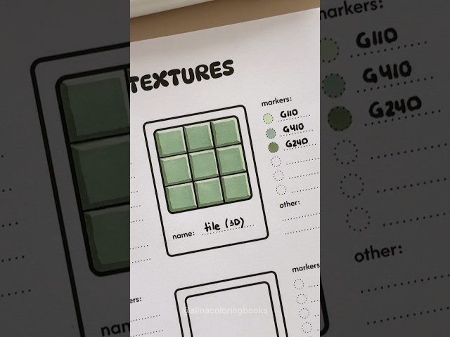 🌟 3D Effect Tiles Using Only Alcohol Markers! 🌟#coloringworkbook #coloring #ohuhu #tutorial