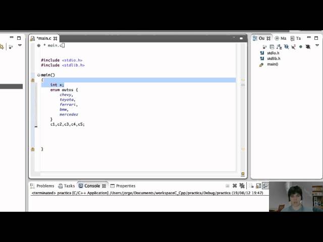 Programacion en C - tipo de dato Enum