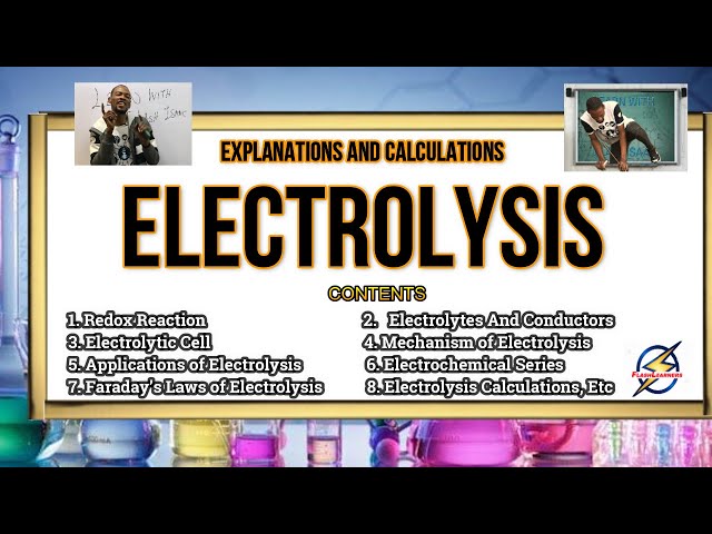 Electrolysis And Faraday’s Laws (Explanations & Calculations)